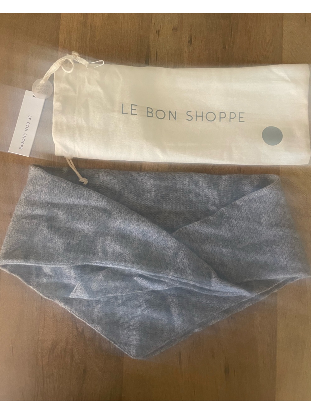 Le Bon Shoppe Hearher Gray Cashmere Bandana Scarf